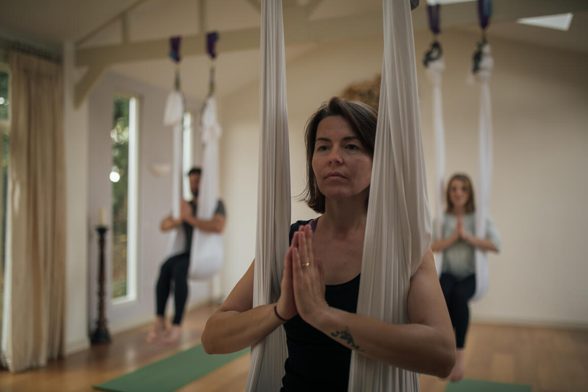 Aerial Yoga with Grace and Gravity