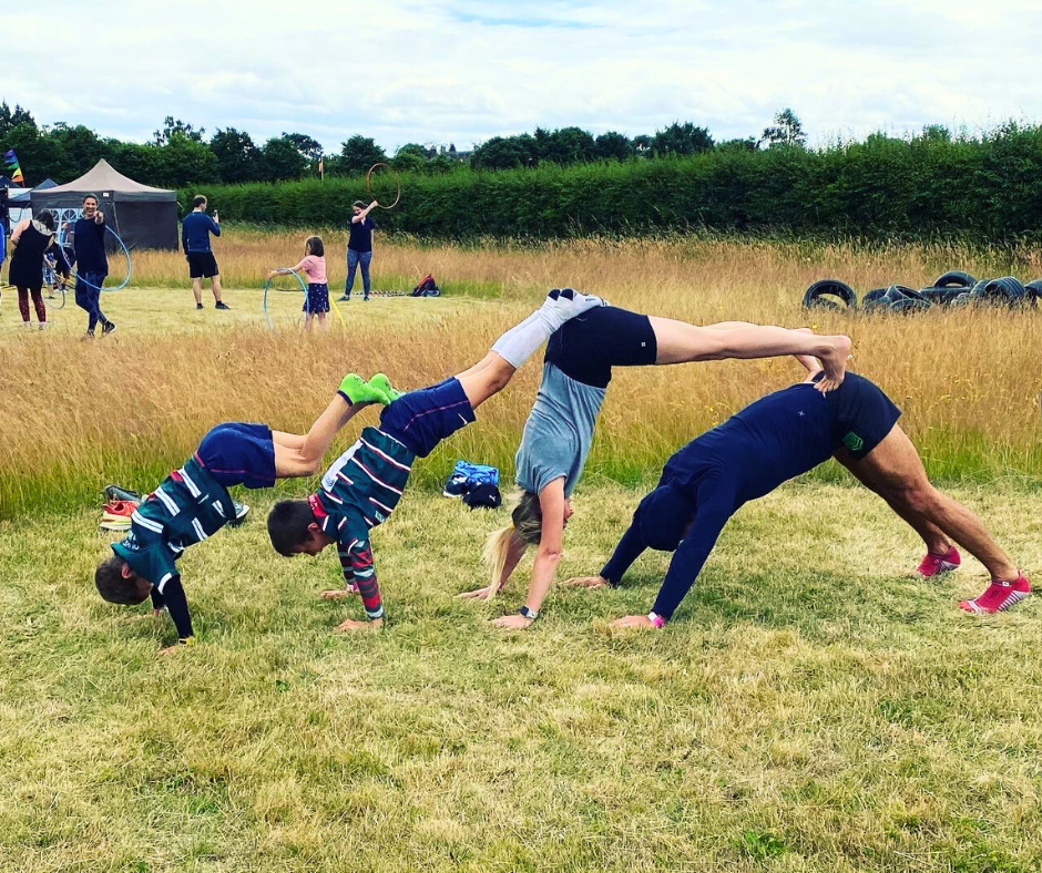 Family Yoga with Grace and Gravity.