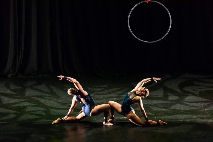 Kerry & Yasmin performing Aerial Hoop