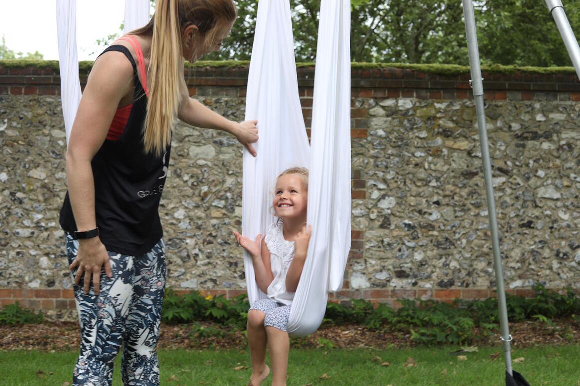 Aerial Yoga family fun